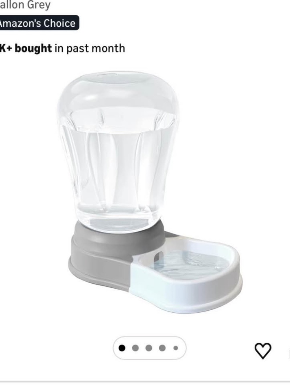 Brand new Automatic dog Pet Waterer - Gray & White